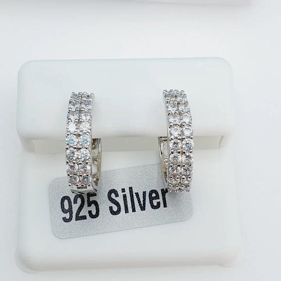 "925 Sterling Silver Cubic Zirconia Earrings, U19254868 - Picture 6 of 11